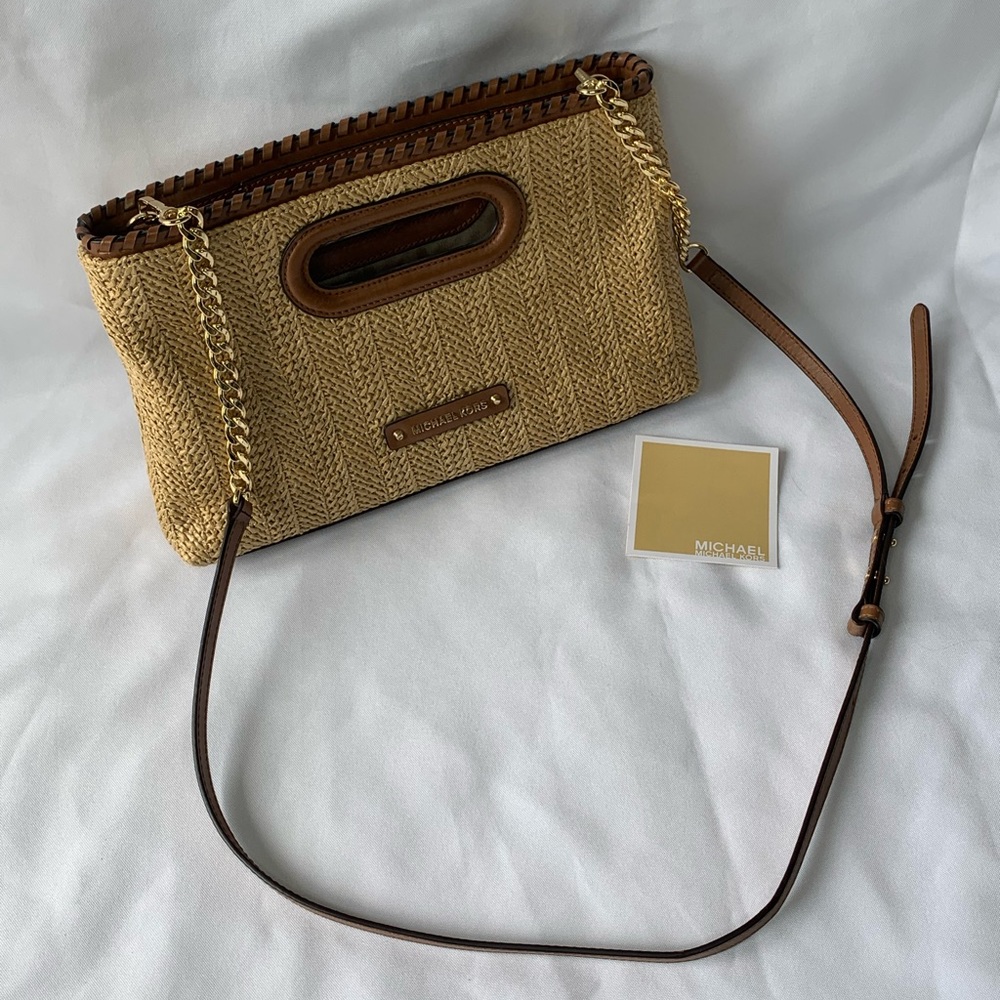 Michael Kors Straw Crossbody or Clutch Handbag